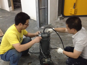 南京水泵维修,南京润和软件园污水泵调试